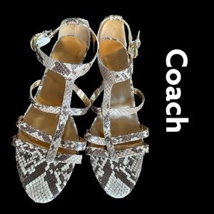 Coach Sneak Skin Heels